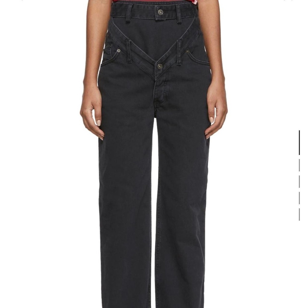 Y/Project Black Straight Leg Jeans